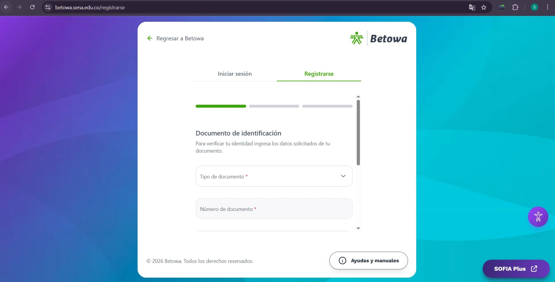 Sena betowa Registrarme