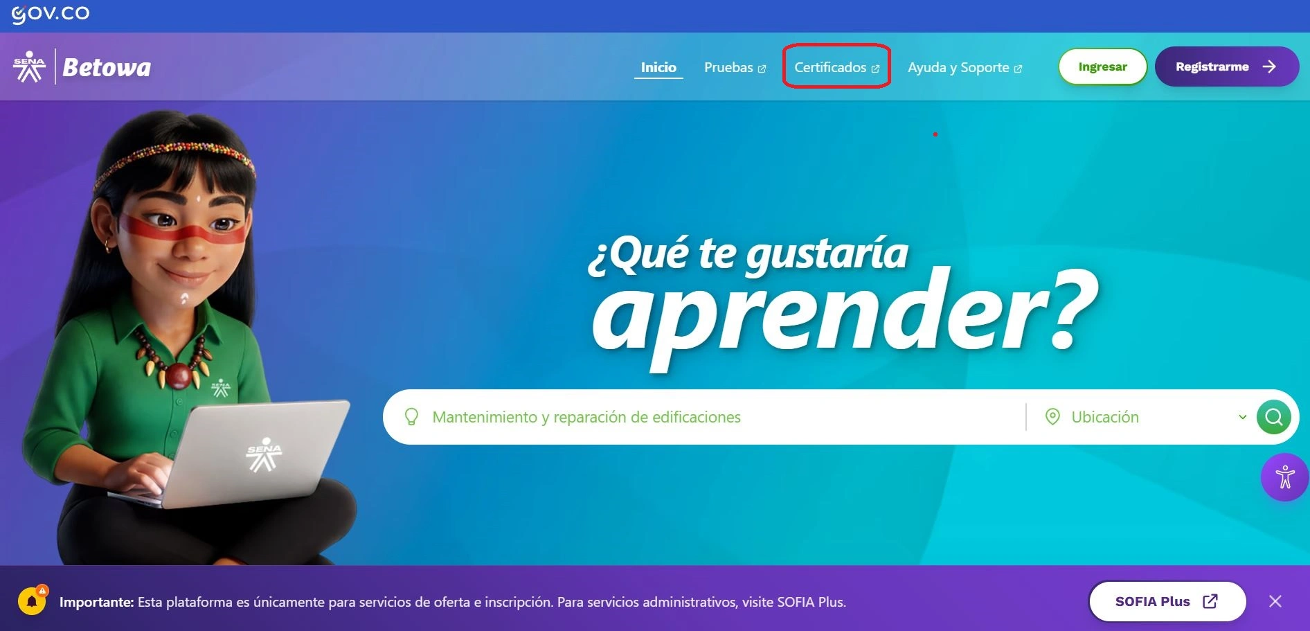 sena certificados 2026